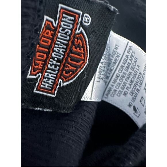 Nice woman Y2K Inspired Harley Davidson Black Multicolor Long Sleeve Cybercore T - Picture 6 of 8